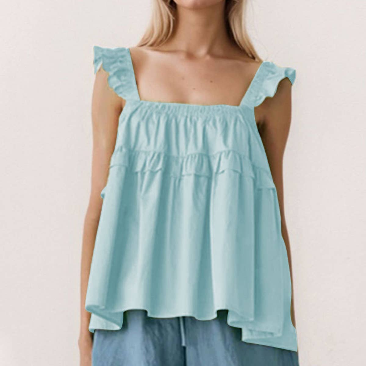 Women Elegant Loose Fit Cami Backless T-Shirt