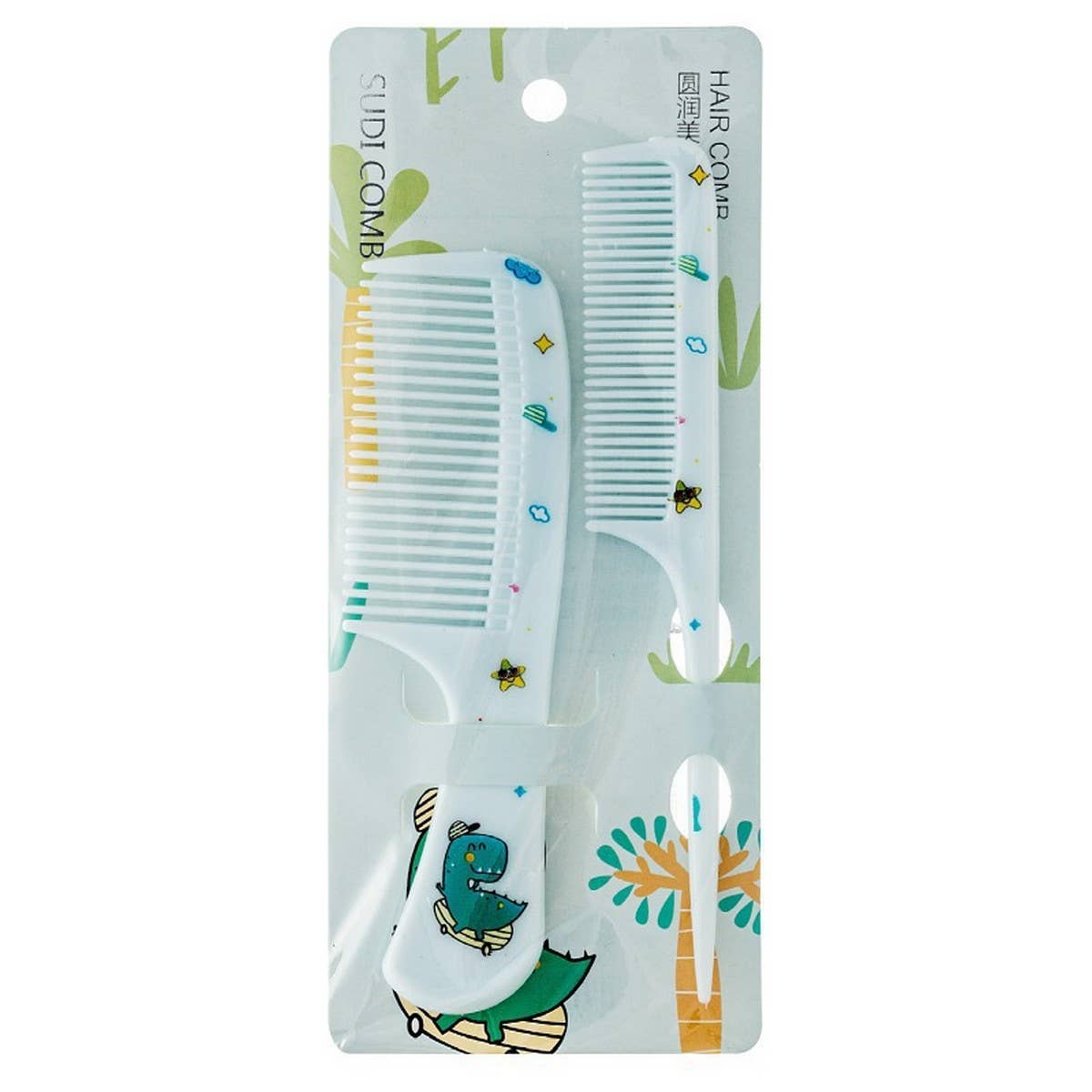 CWAHA3179_CARTOON ANIMAL PRINT HOUSEHOLD HAIR COMB
