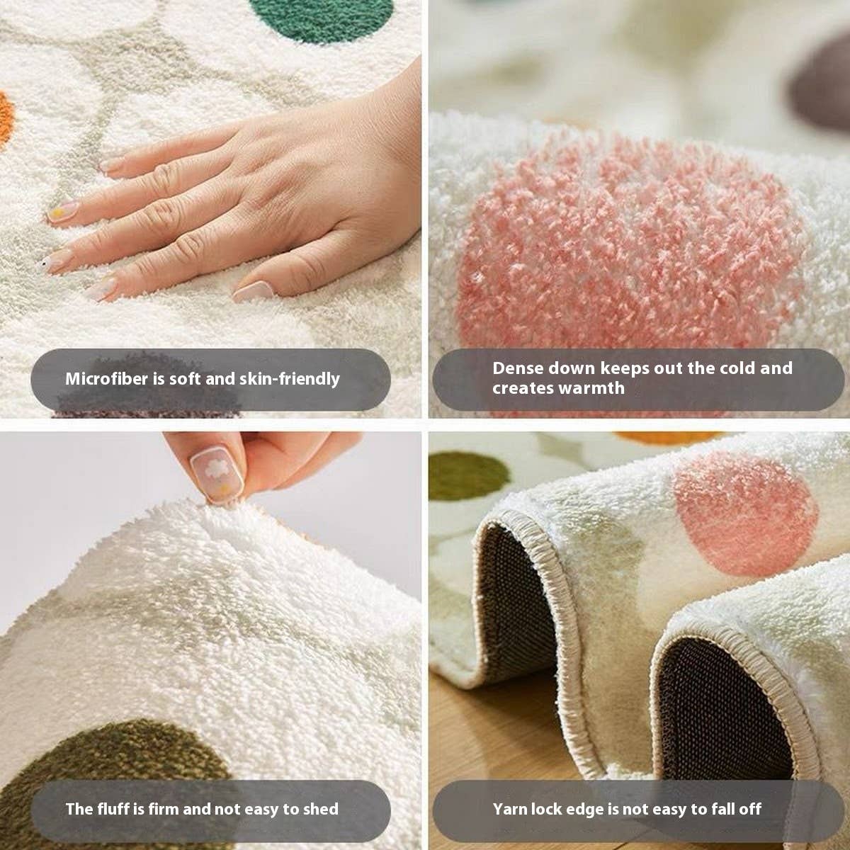 Faux Cashmere Runner Rug, Soft Thick Bedside Mat