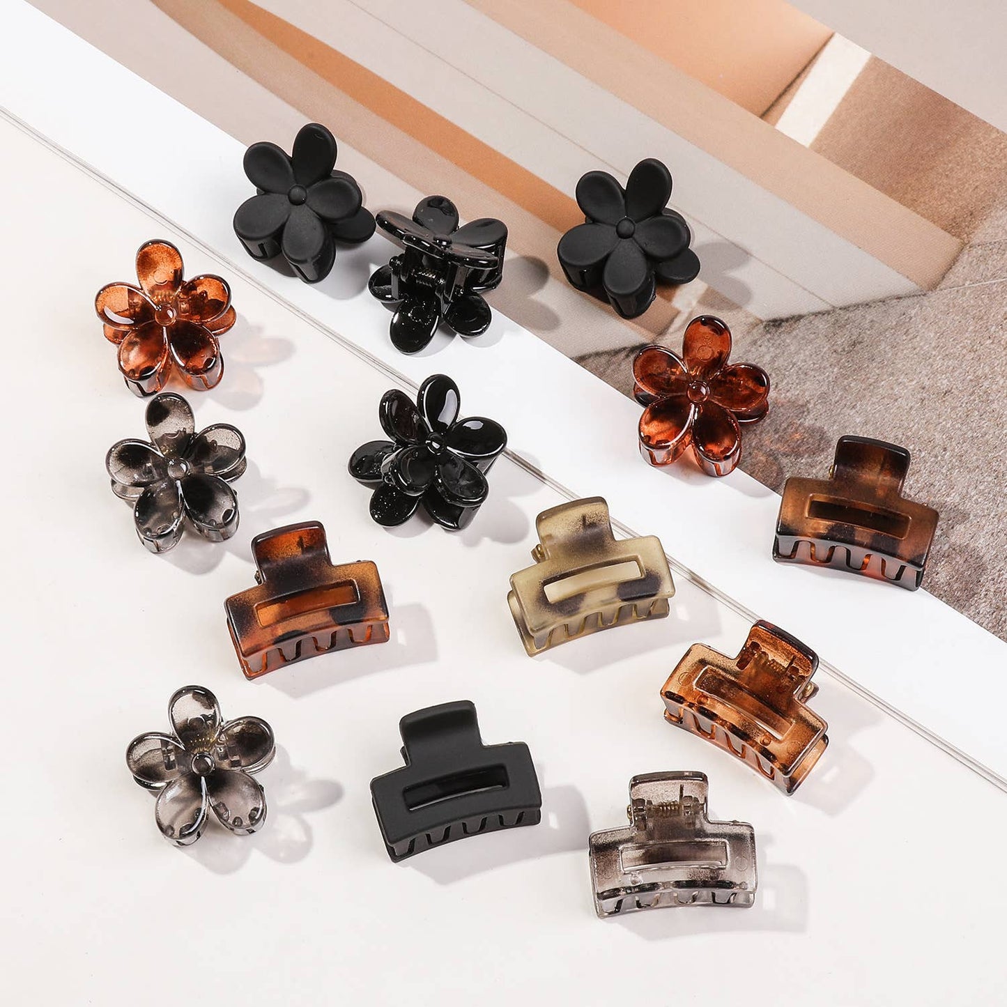 Twelve sets of high-end small hair clips