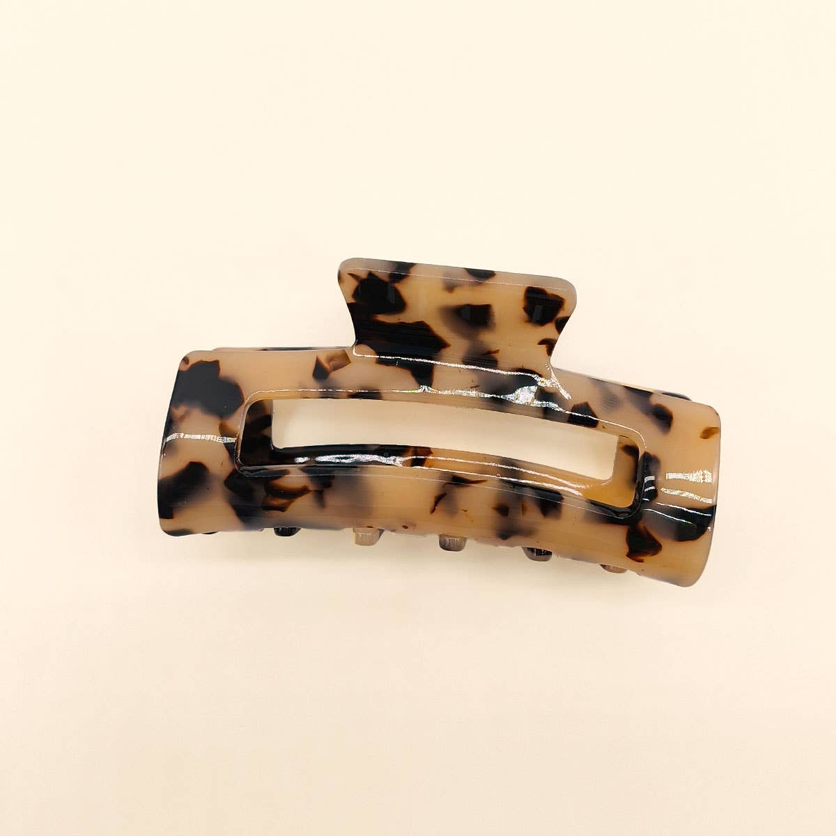 3.22" Tortoise Shell Flat Women's Hair Claw Clip_CWAHA0099
