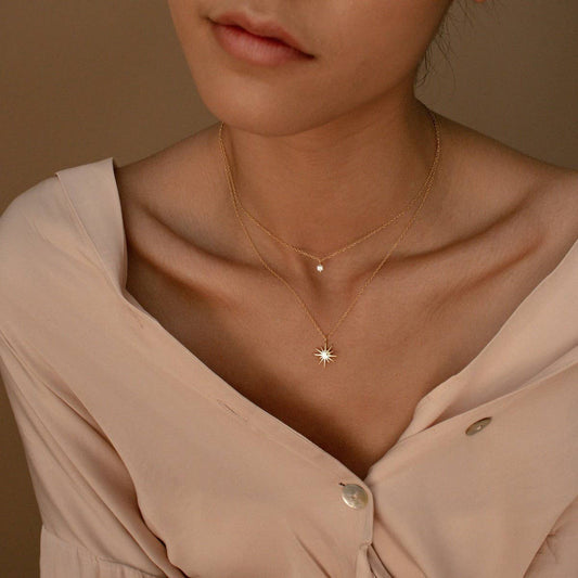MINIMALIST STYLE LAYERED CLAVICLE CHAIN