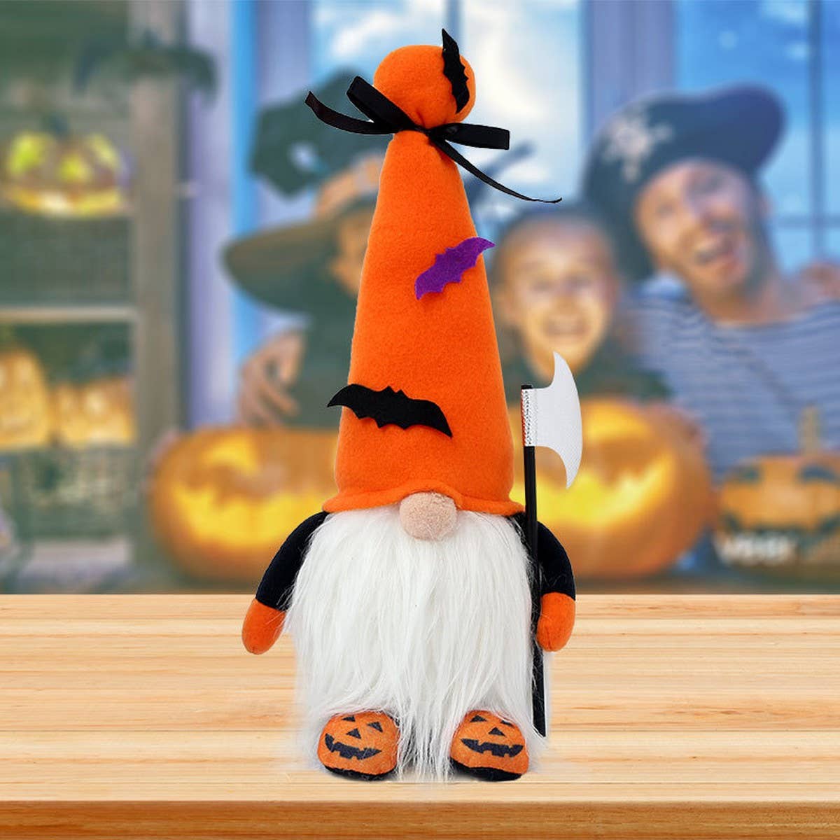 CWMM9477_HALLOWEEN SPIDER BAT RUDOLPH GLOWING DWARF DOLL