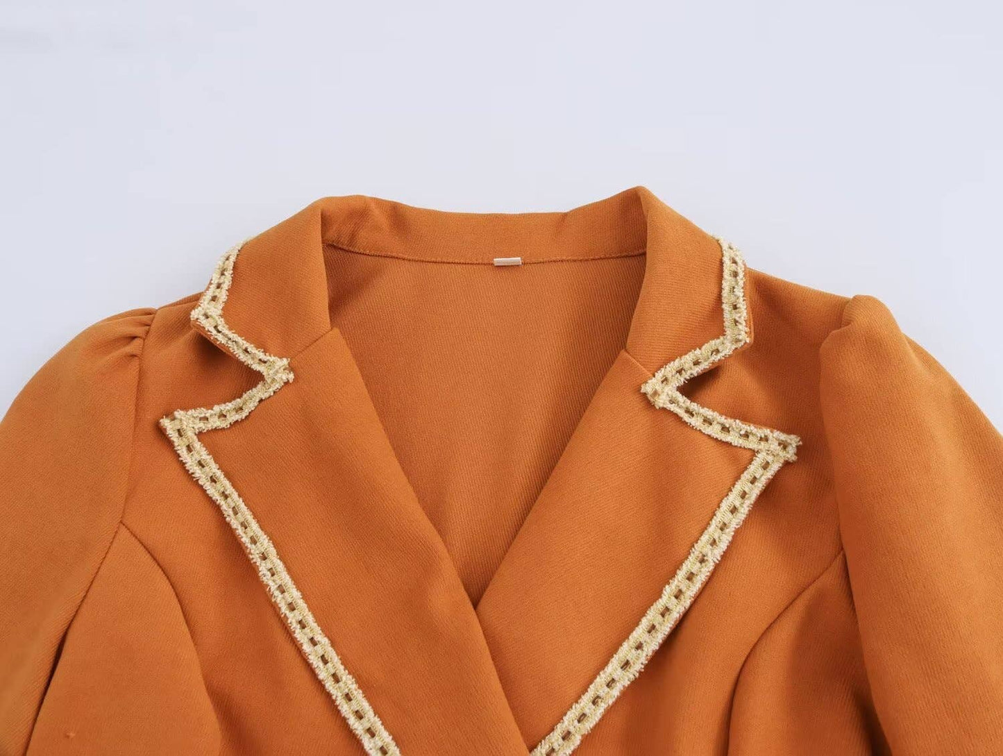 DRESS WITH SUIT COLLAR AND HIGH WAIST