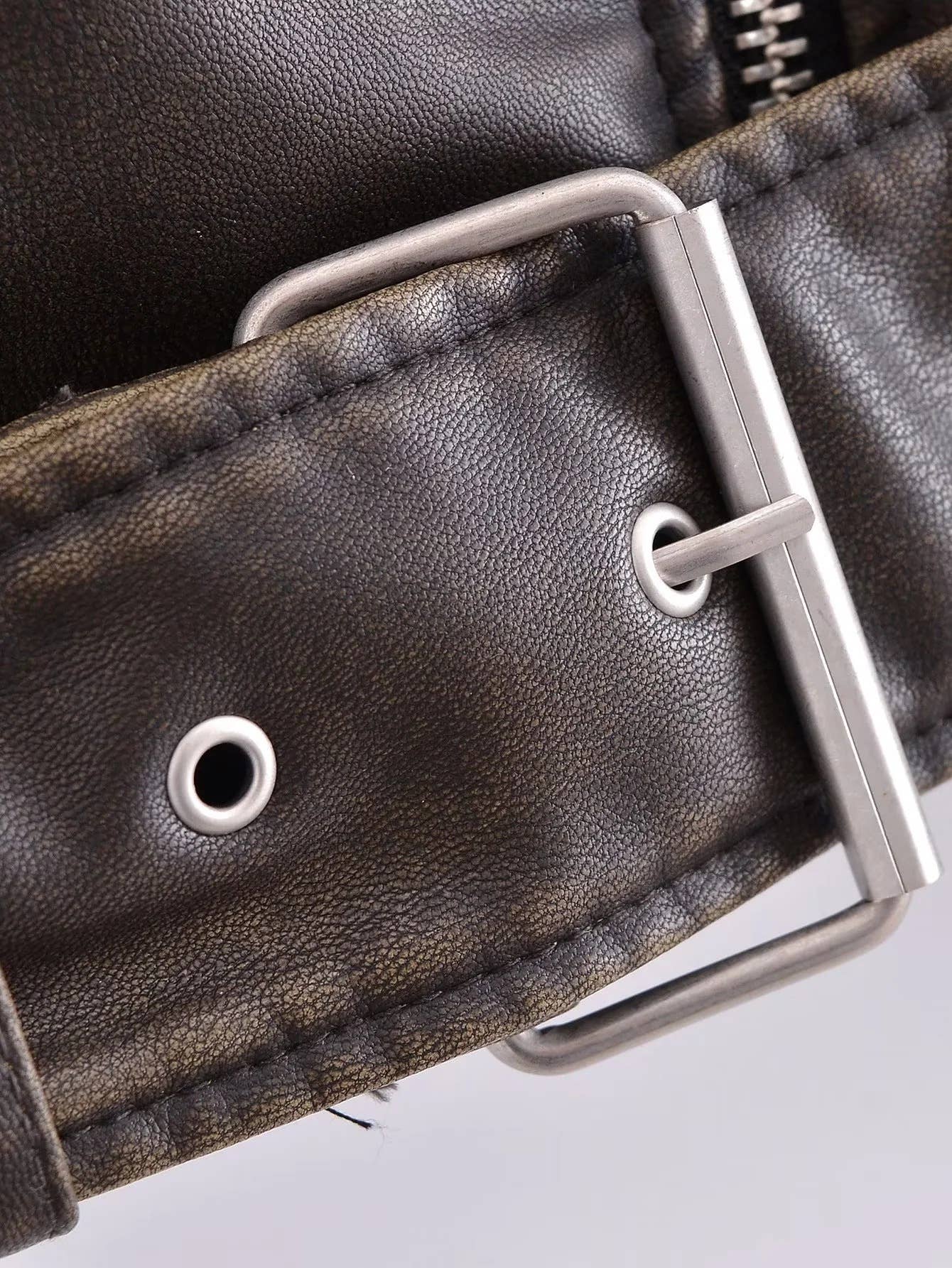 Fashion street-style motorcycle leather jacket