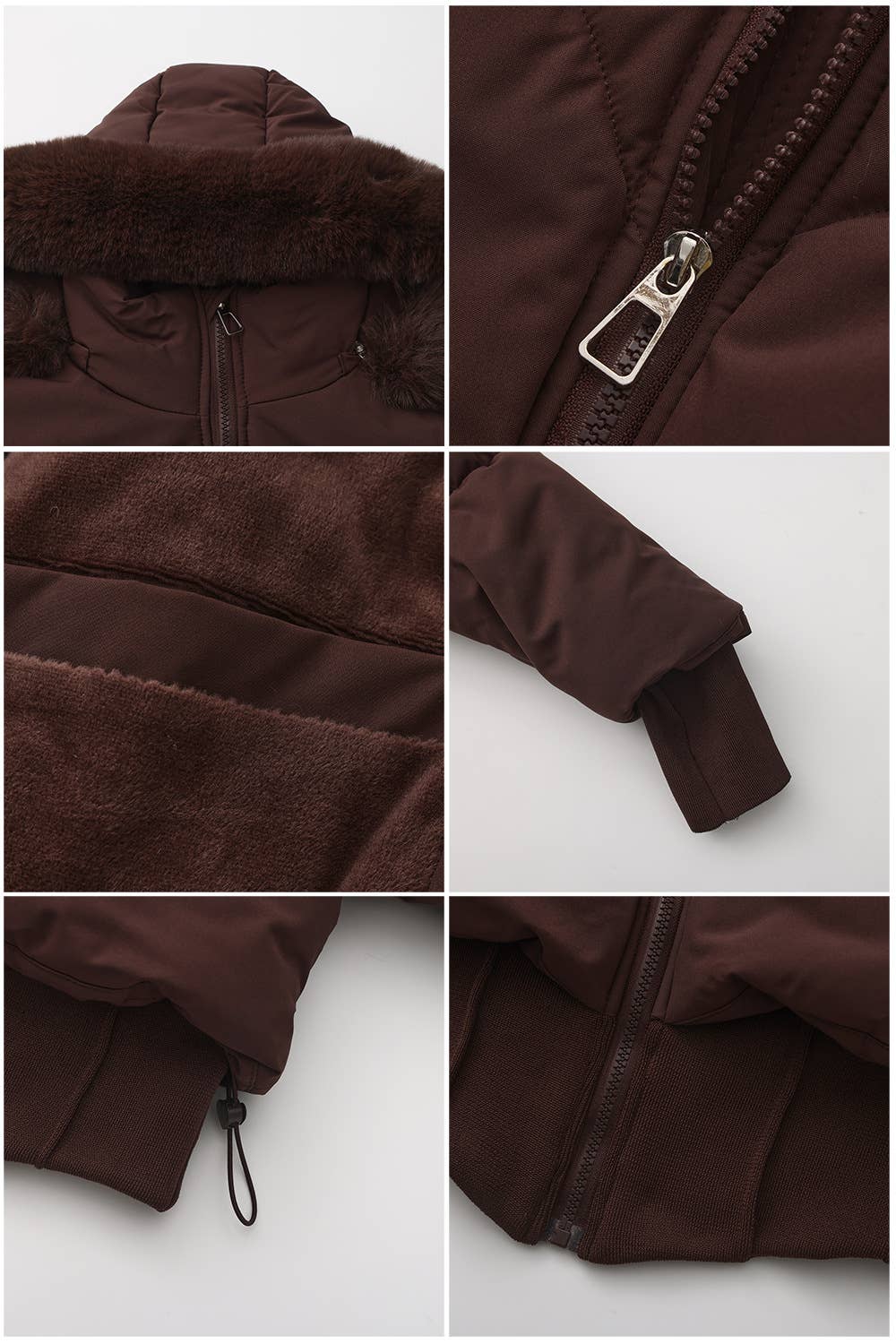 Thick cotton-padded jacket with a cinched waist