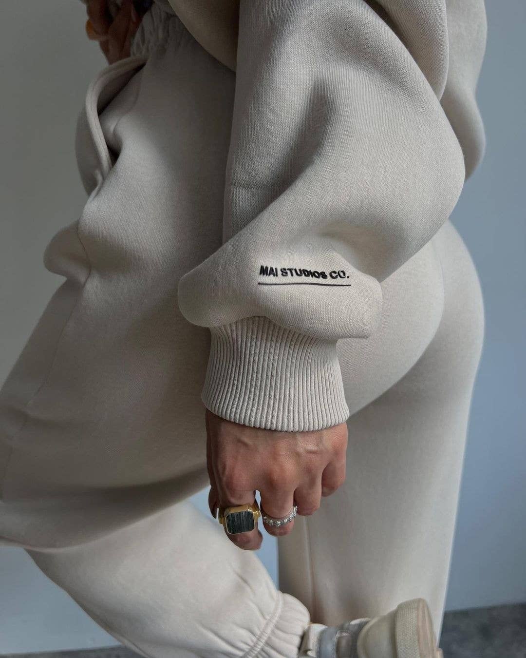 Fleece Fashion Thick Pants Sport Two-Piece Set