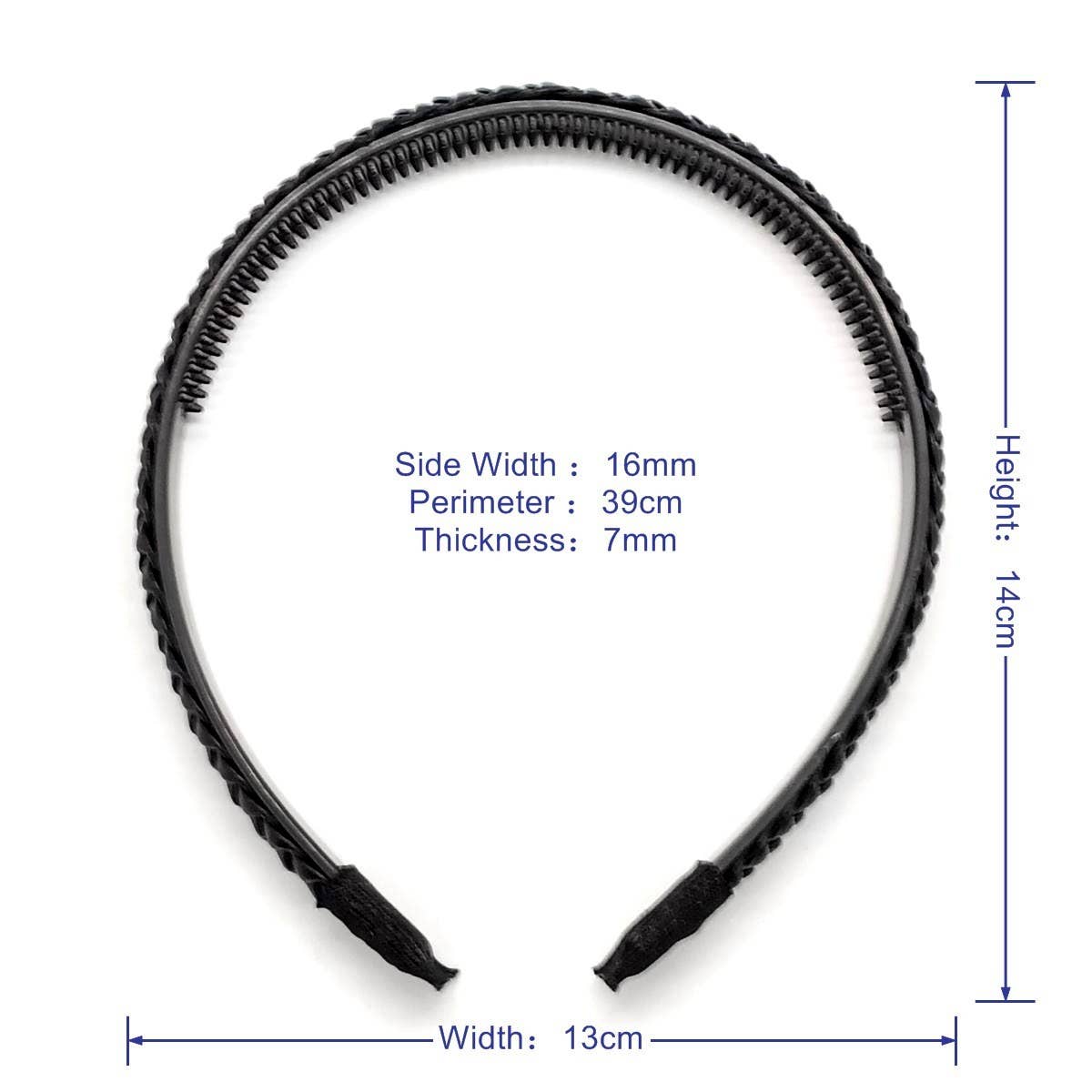 Classic French PUTriple Weave Double Comb Headband