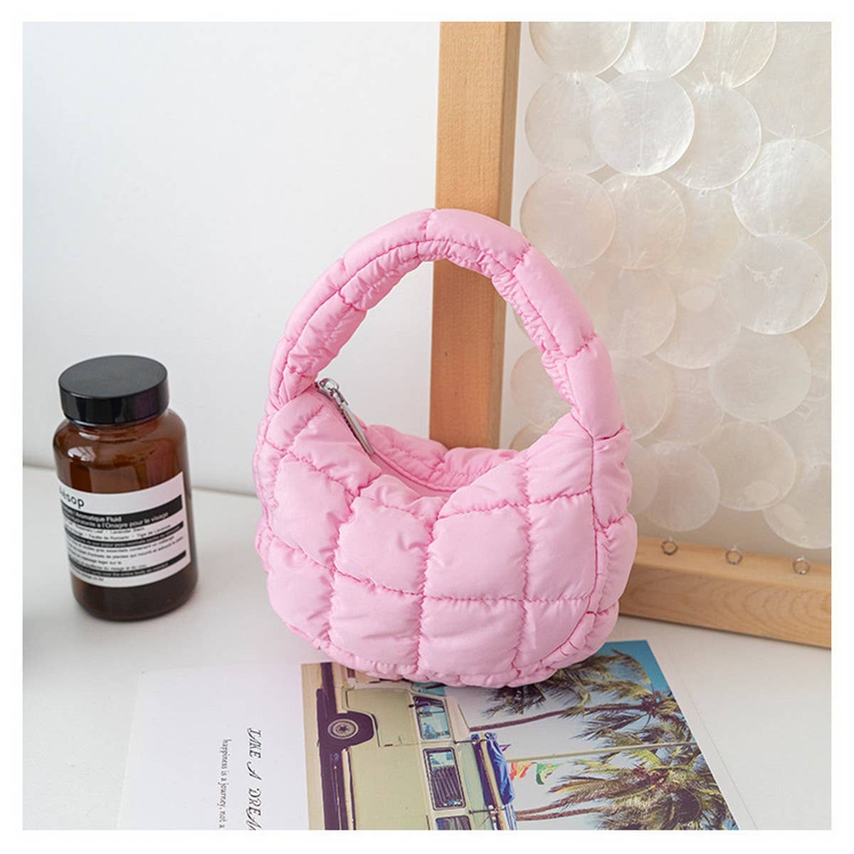 Cloud Puff Handbag Top Handle Bag_CUAB00500