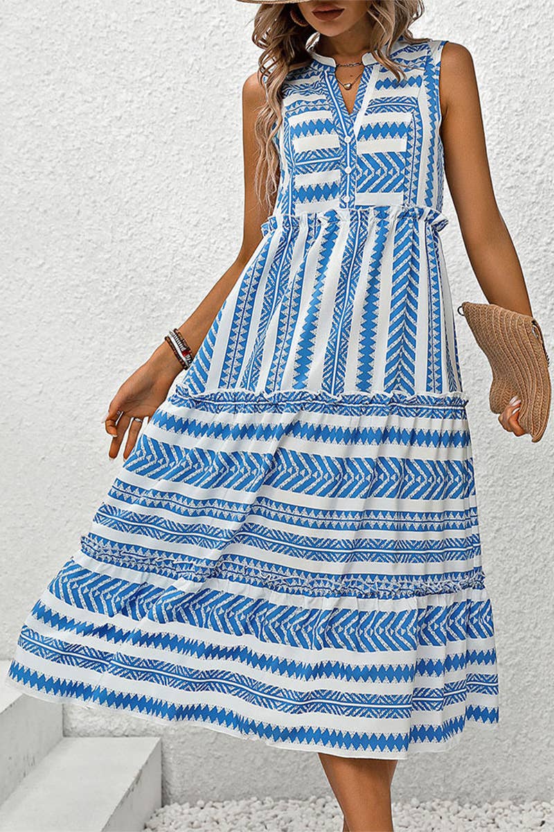 CWDMD4471_SUMMER BOHEMIAN RESORT DRESS