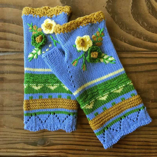 AUTUMN AND WINTER FLOWER EMBROIDERED GLOVES_CWMM1665