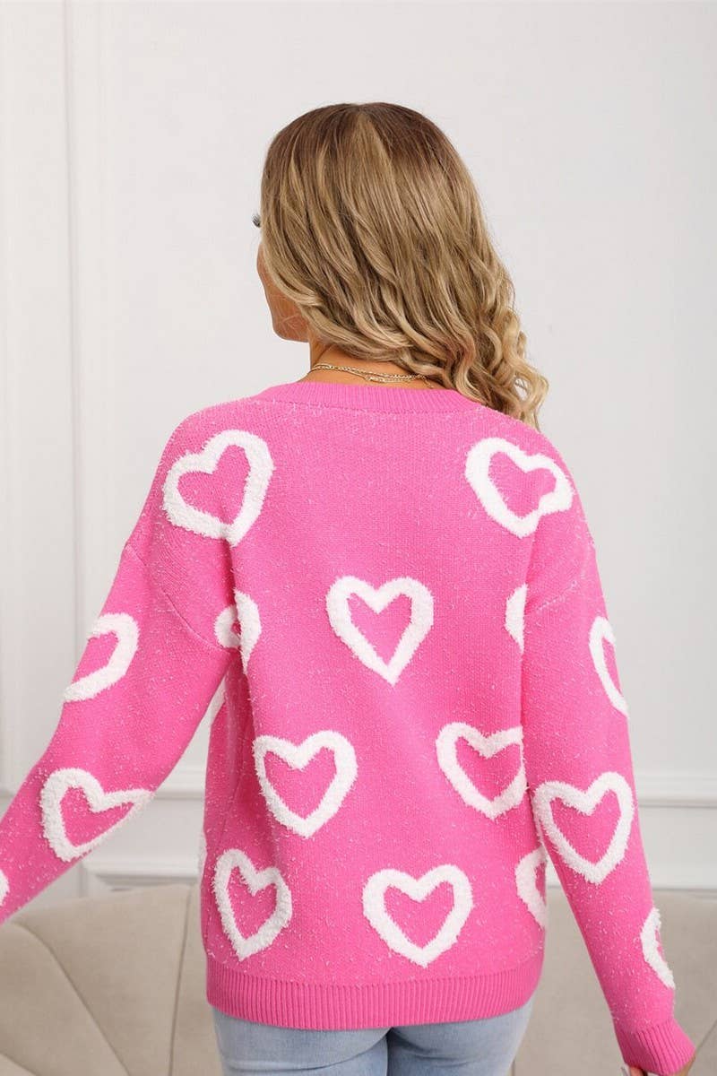 CWOSWL07592_VALENTINE HEART COLORBLOCK CREWNECK SWEATER