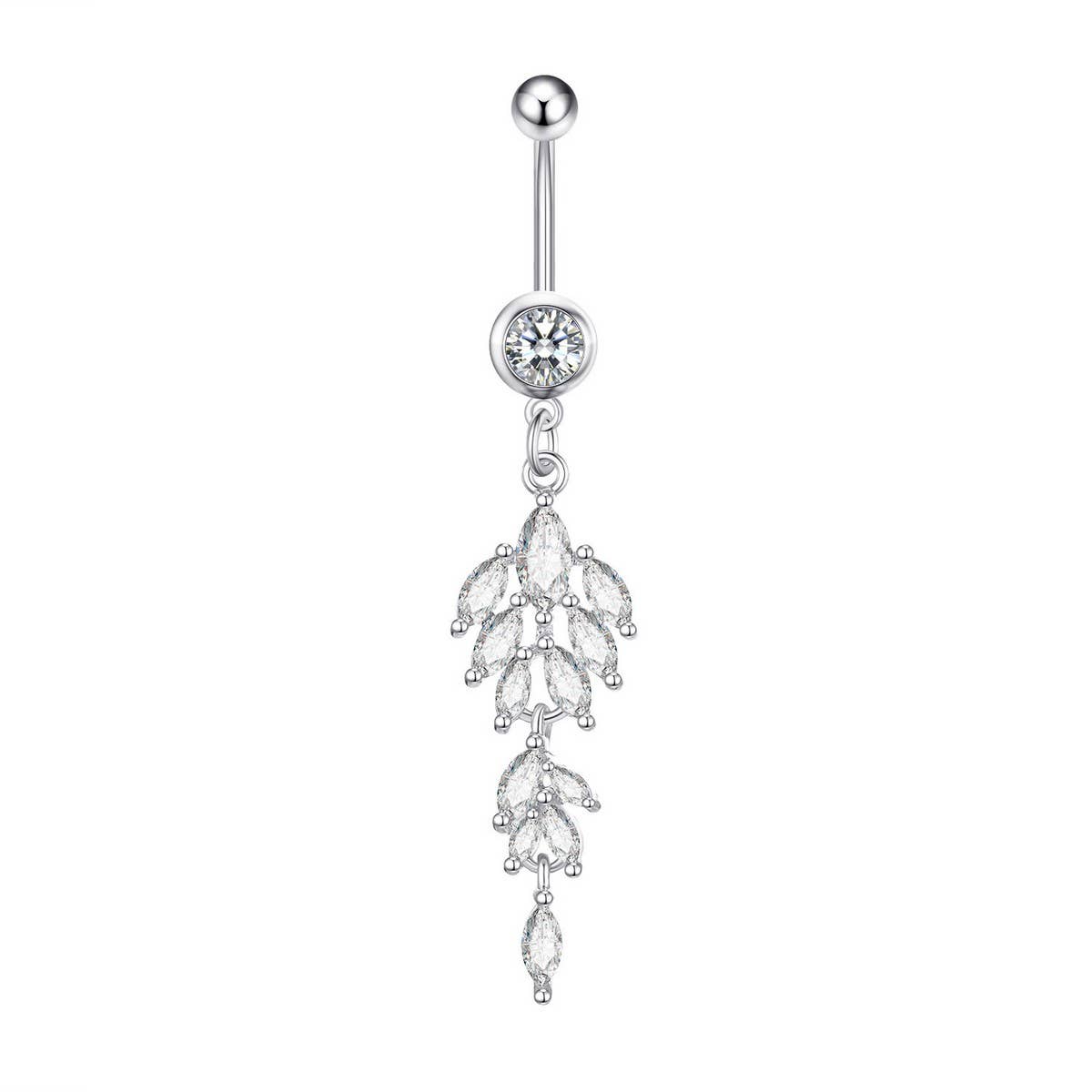 New Creative CZ Pendant Belly Ring Piercing
