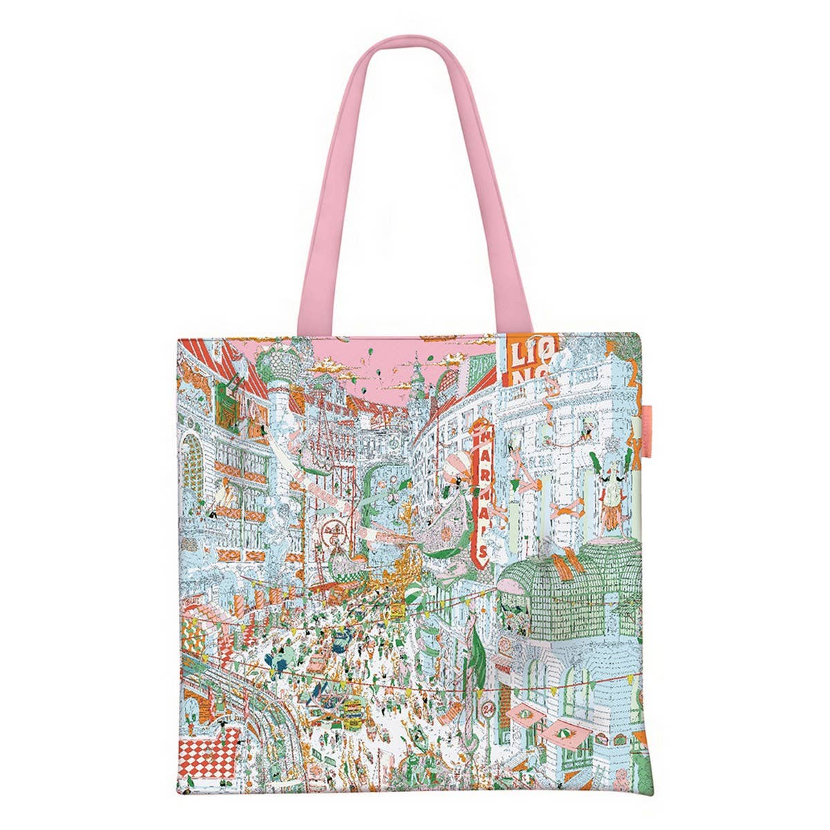 Paris City Canvas Tote Bag for Women_CWAB5132