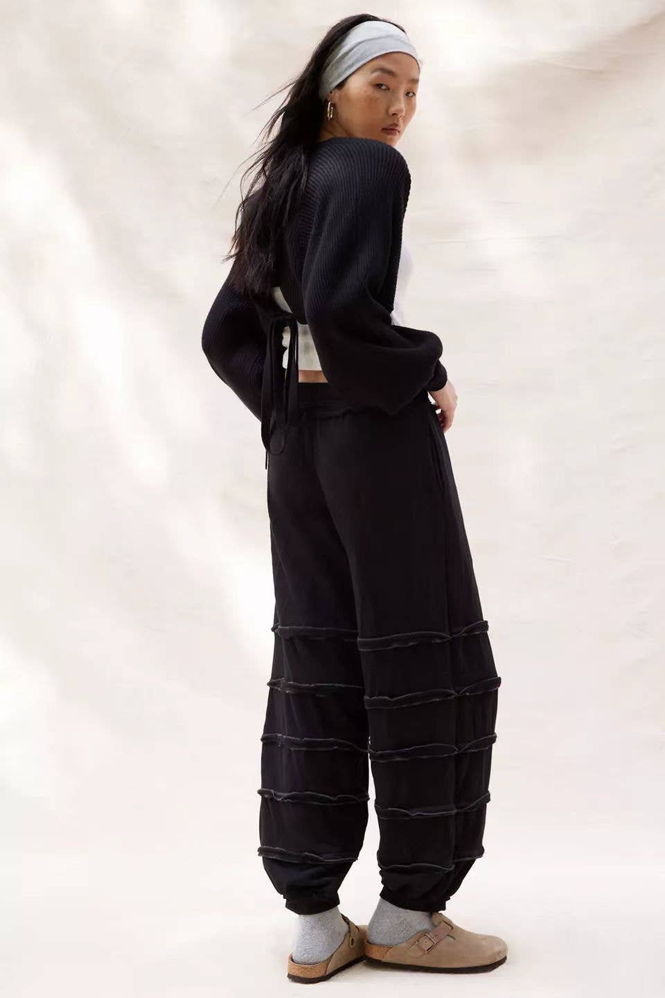 CWBLP1552_COMFORTABLE REVERSIBLE ELASTIC-POCKET PANTS