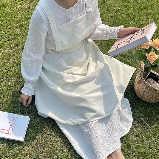 WATERPROOF AND OIL-PROOF SOLID COLOR COTTON APRON