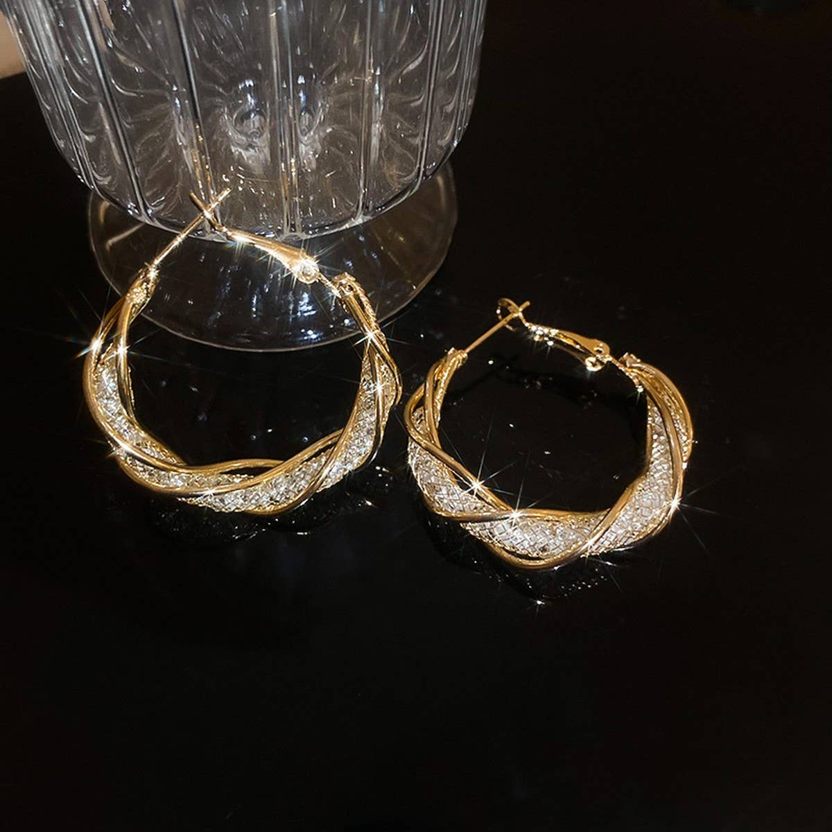 ROUND SMALL LUXURY FRENCH EARRINGS