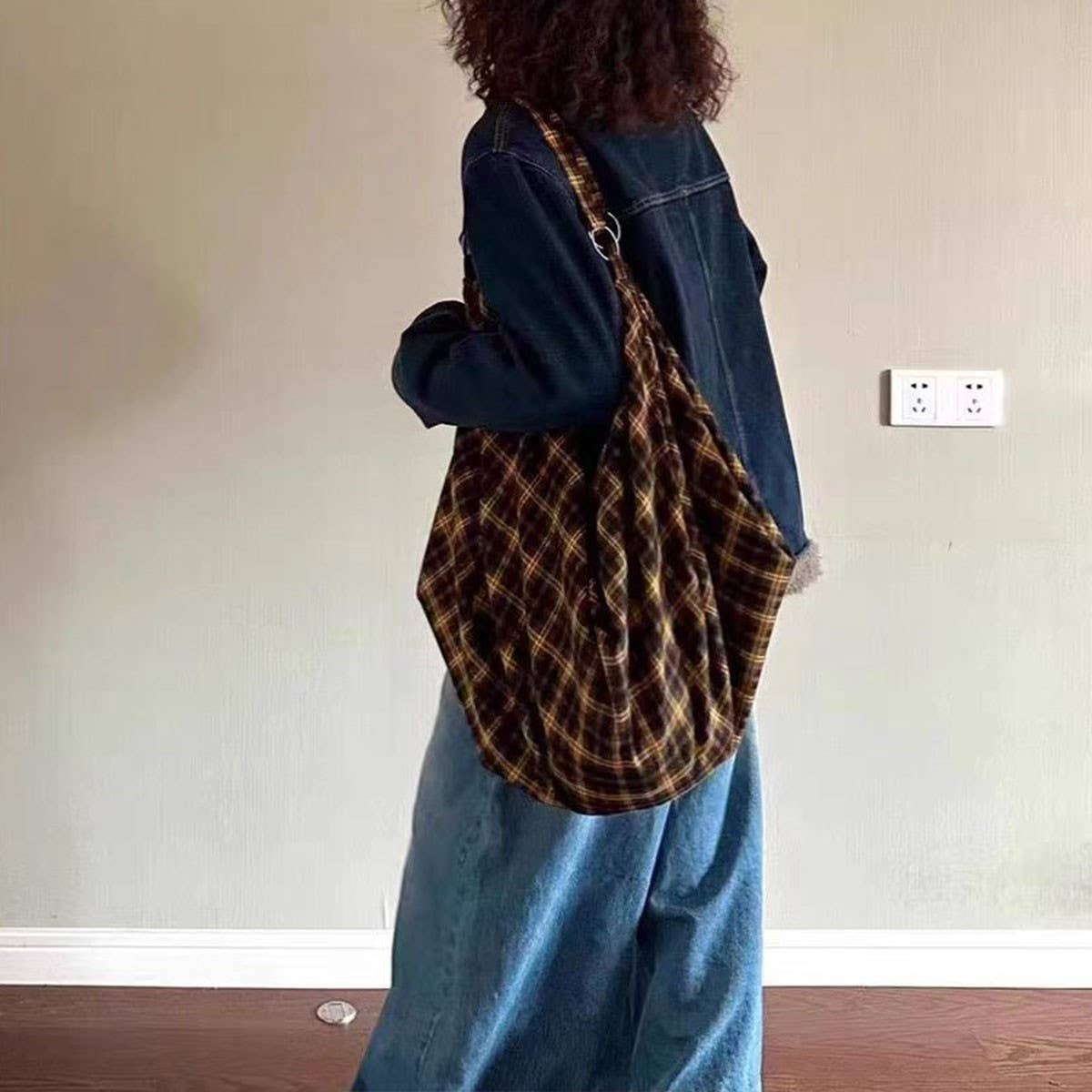 VINTAGE TOTE BAG LARGE CAPACITY CROSSBODY BAG_CWAB4101