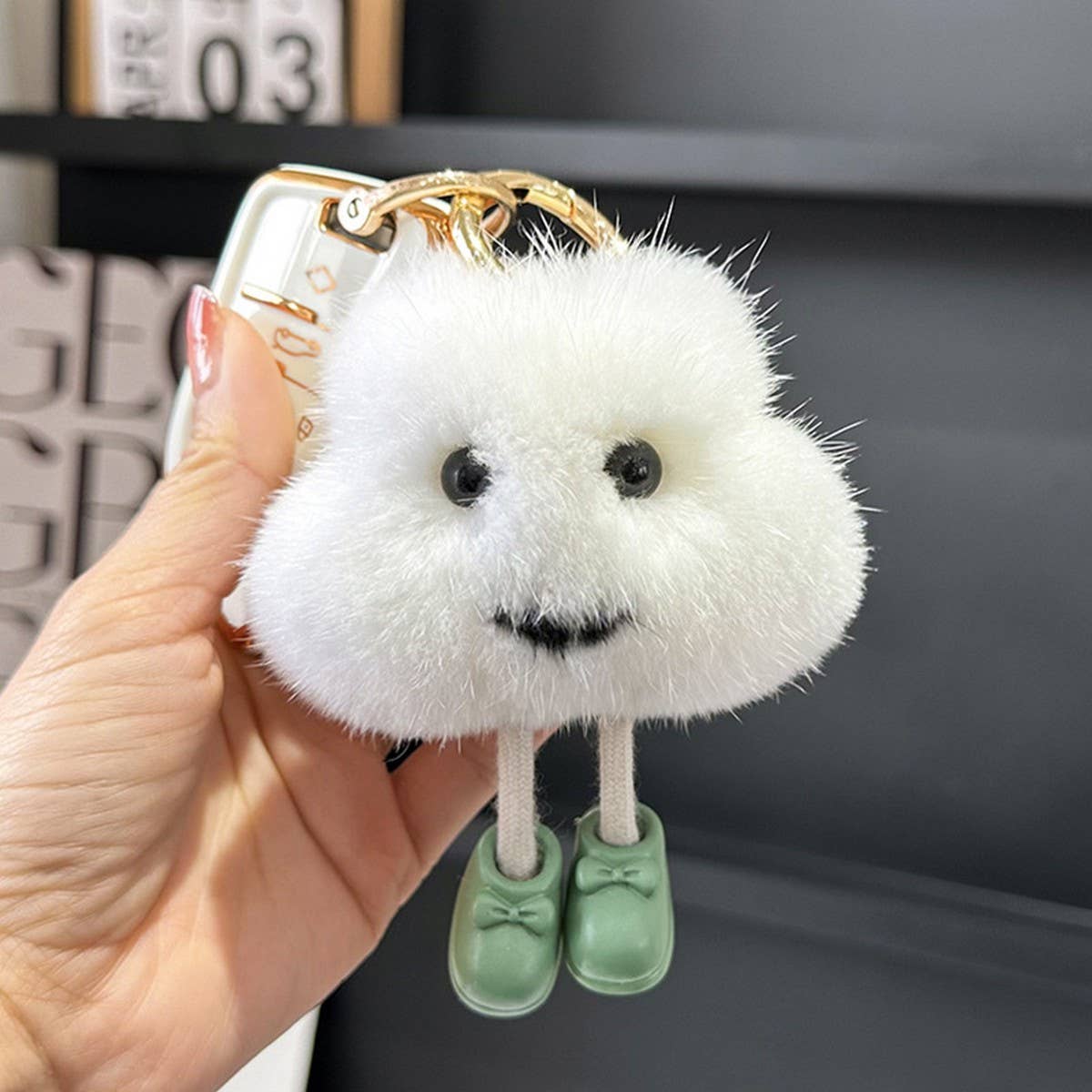 CUTE LITTLE CLOUD CAR KEYCHAIN PENDANT ACCESSORIES