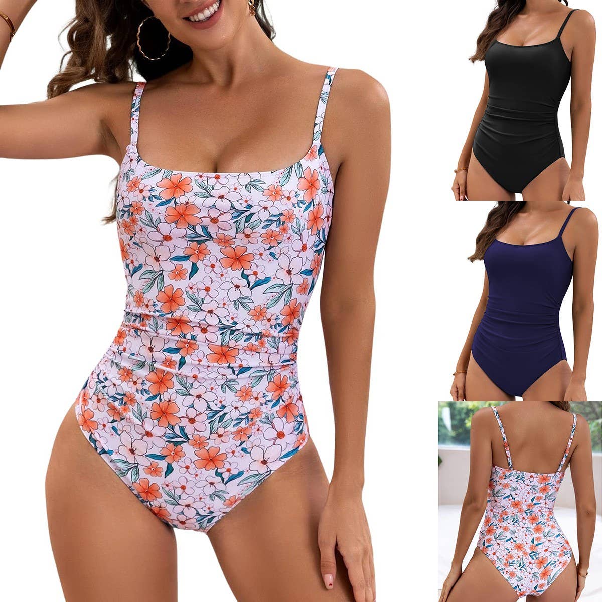 WOMEN'S PRINTED BIKINI ONE-PIECE SWIMSUIT