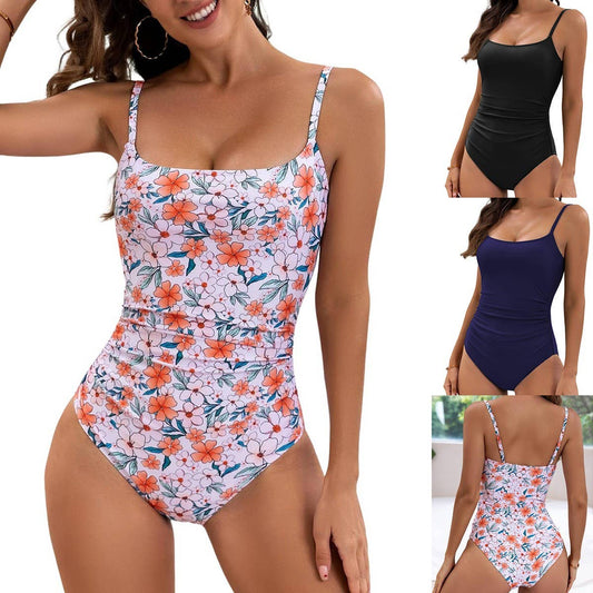 WOMEN'S PRINTED BIKINI ONE-PIECE SWIMSUIT