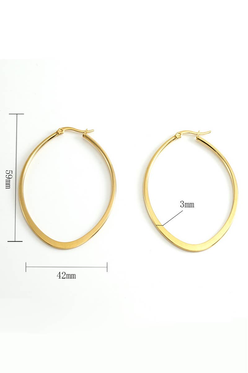 18K GOLD PLATED TITANIUM STEEL EARRINGS_CWAJE0391