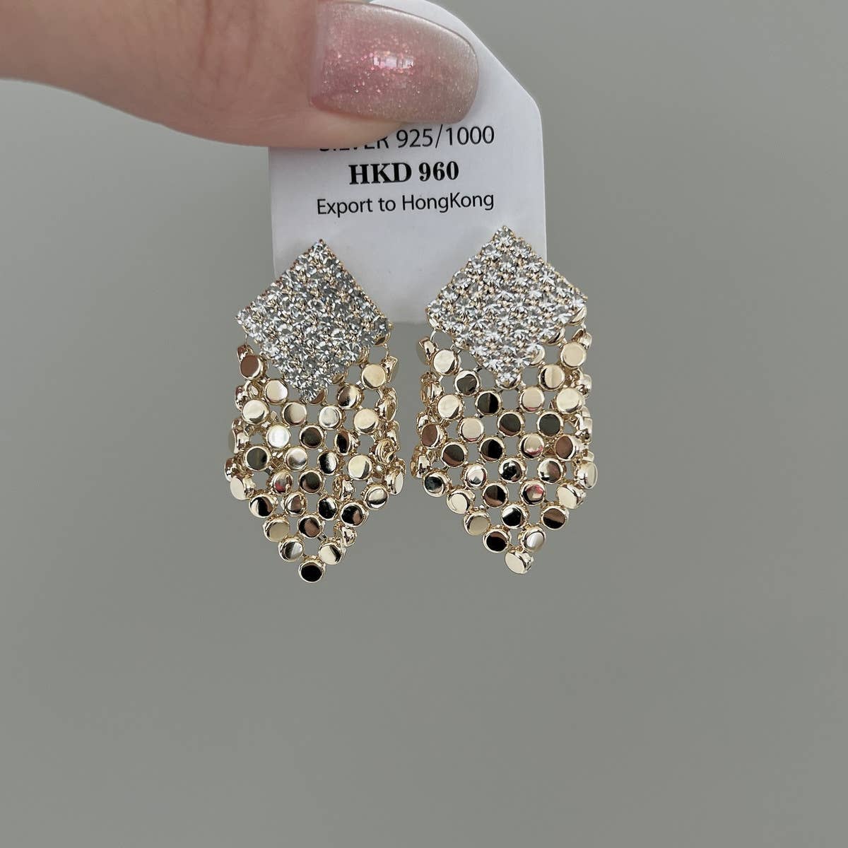 TRENDY ZIRCON DIAMOND TASSEL EARRINGS