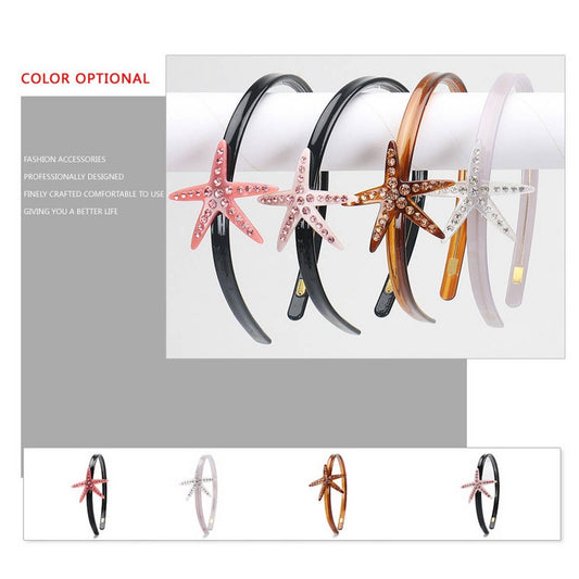 STARFISH ACETATE HEADBAND WITH DIAMONDS_CWAHA4372