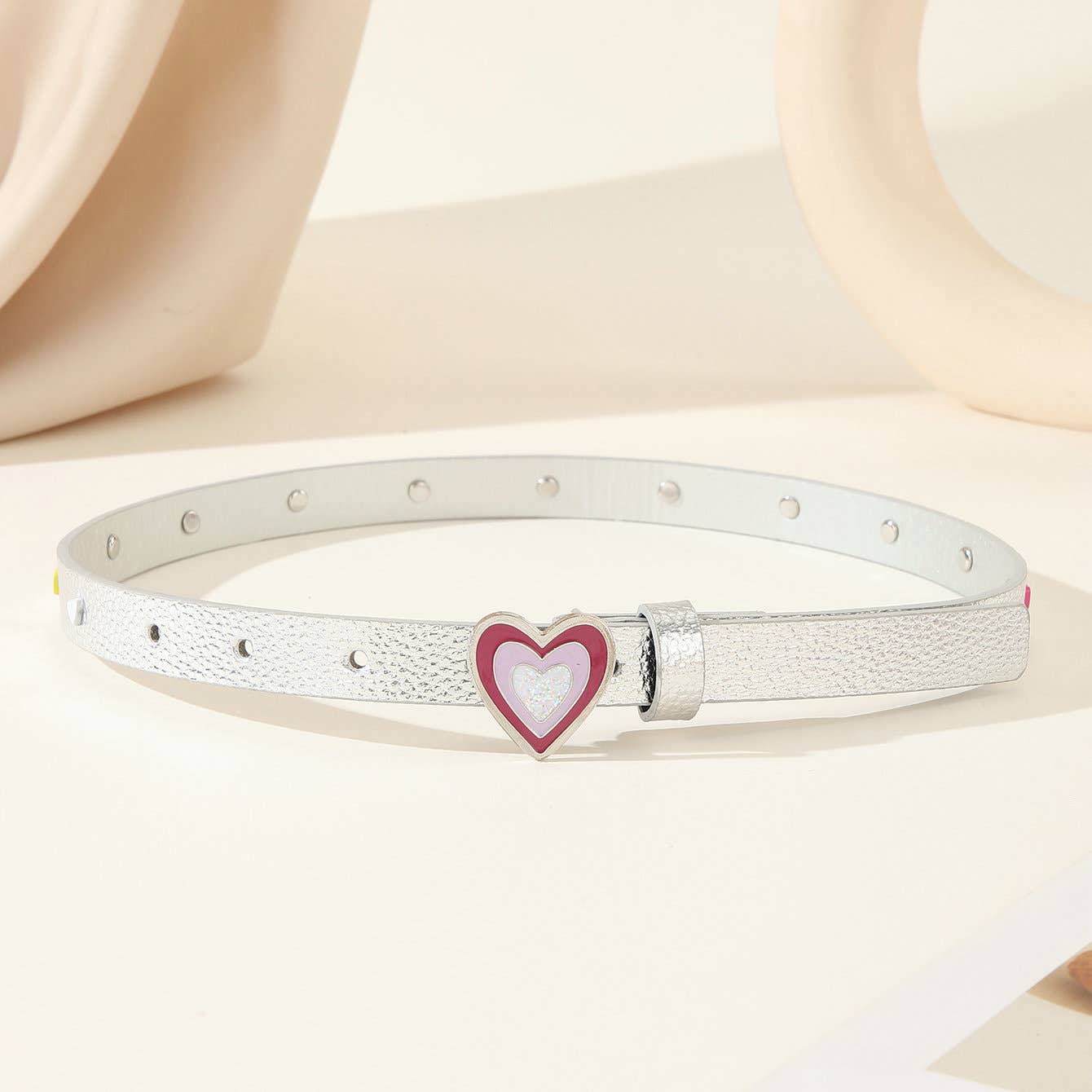 Dopamine-colored casual pin-buckle PU belt