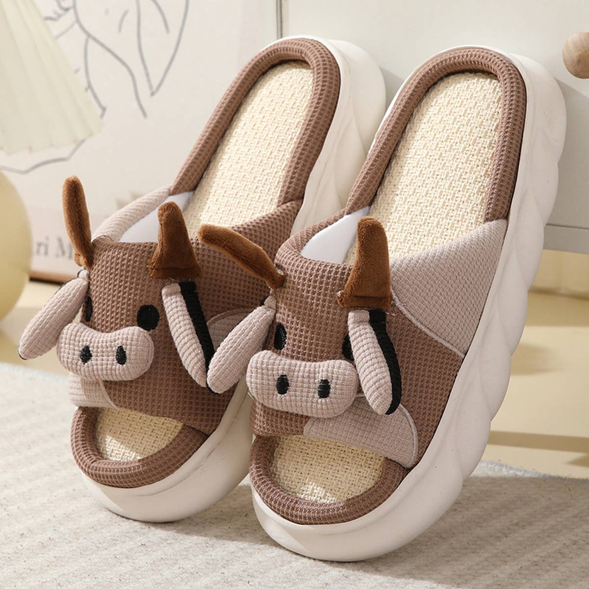 HOME CUTE CARTOON NON-SLIP SLIPPERS