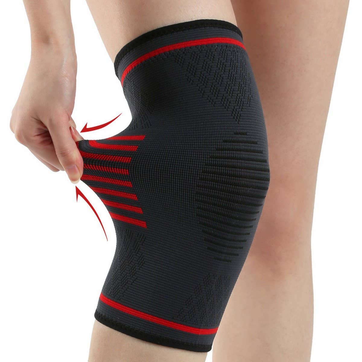 8-Bar Knit Sports Knee Brace for Basketball_CWMM7884