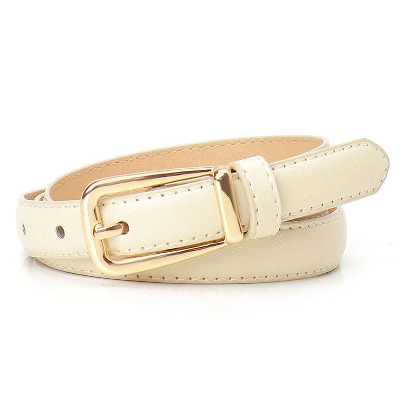 Versatile leopard print pin buckle denim belt