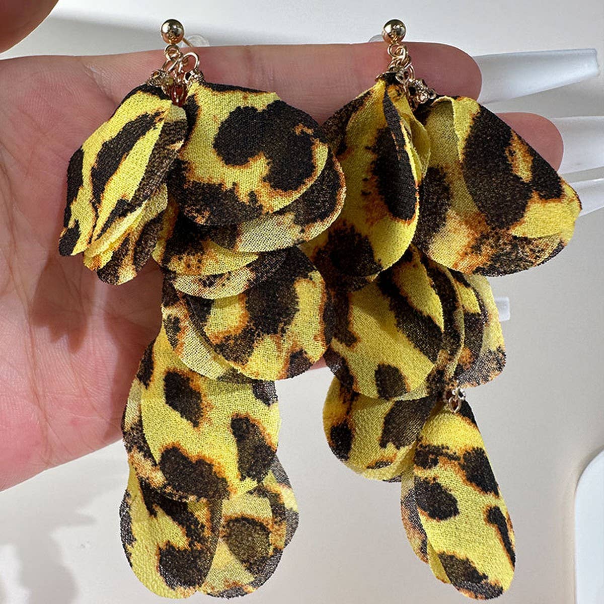 Handmade Leopard Tassel Earrings ? Bold Long Drops