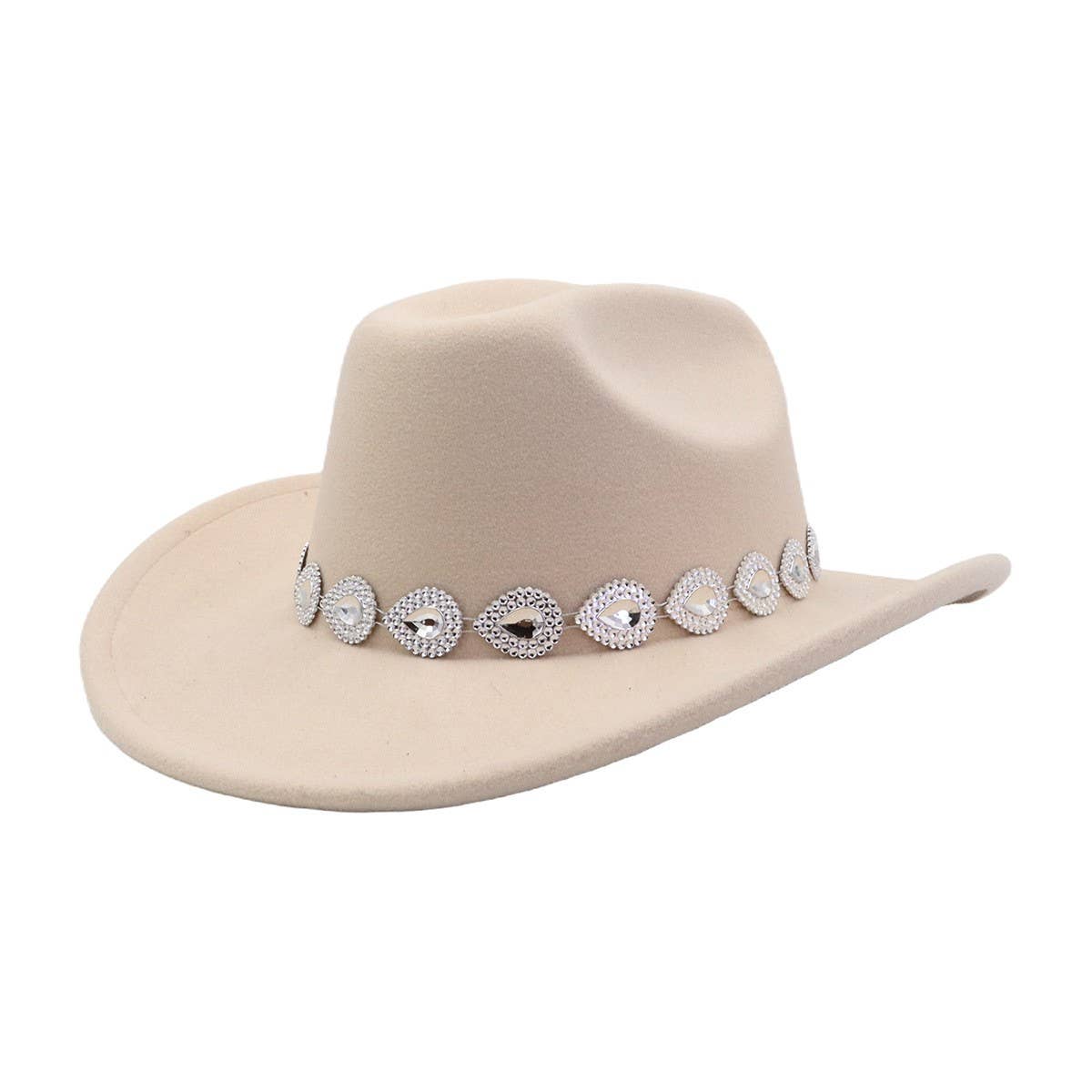 Unisex Western Cowboy Fedora Hat Ethnic Style_CWAH04468