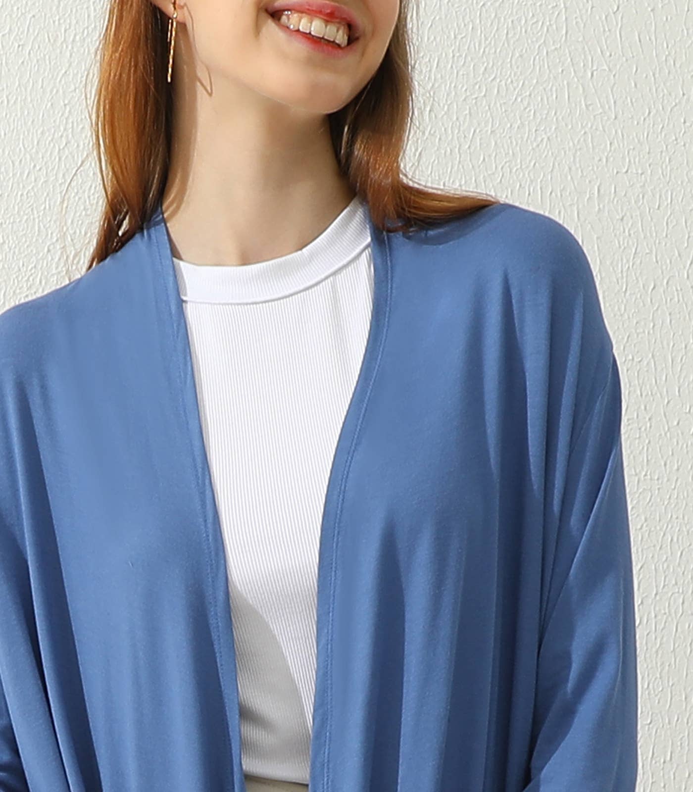 AWTL074_Long Sleeve Casual Open Front Long Cardigan