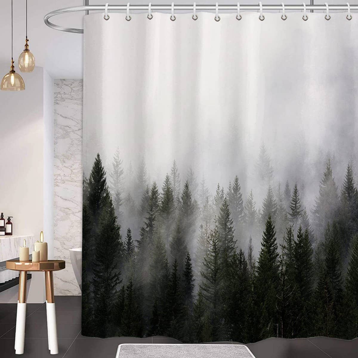 FOREST DIGITAL PRINTING SHOWER CURTAIN