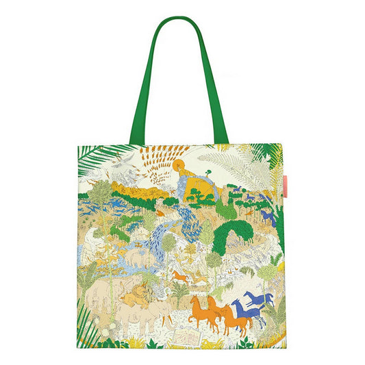 Animal Party Canvas Tote with Elephant & Lion_CWAB5133