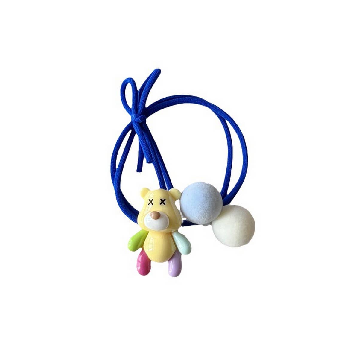 COLORFUL BEAR RUBBER BAND HAIR TIE