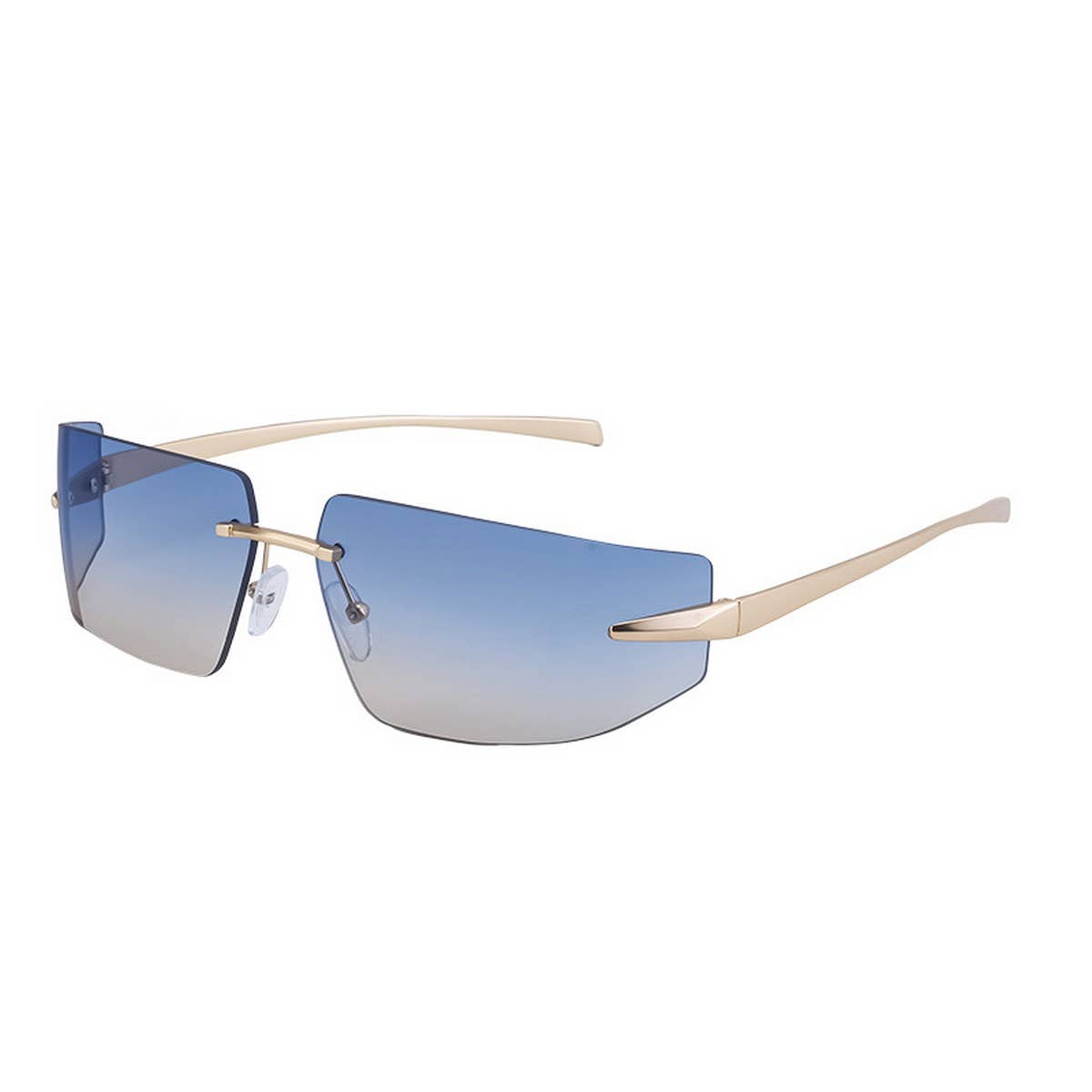 FASHION FRAMELESS DIAMOND-CUT SUNGLASSES_CWASG0658
