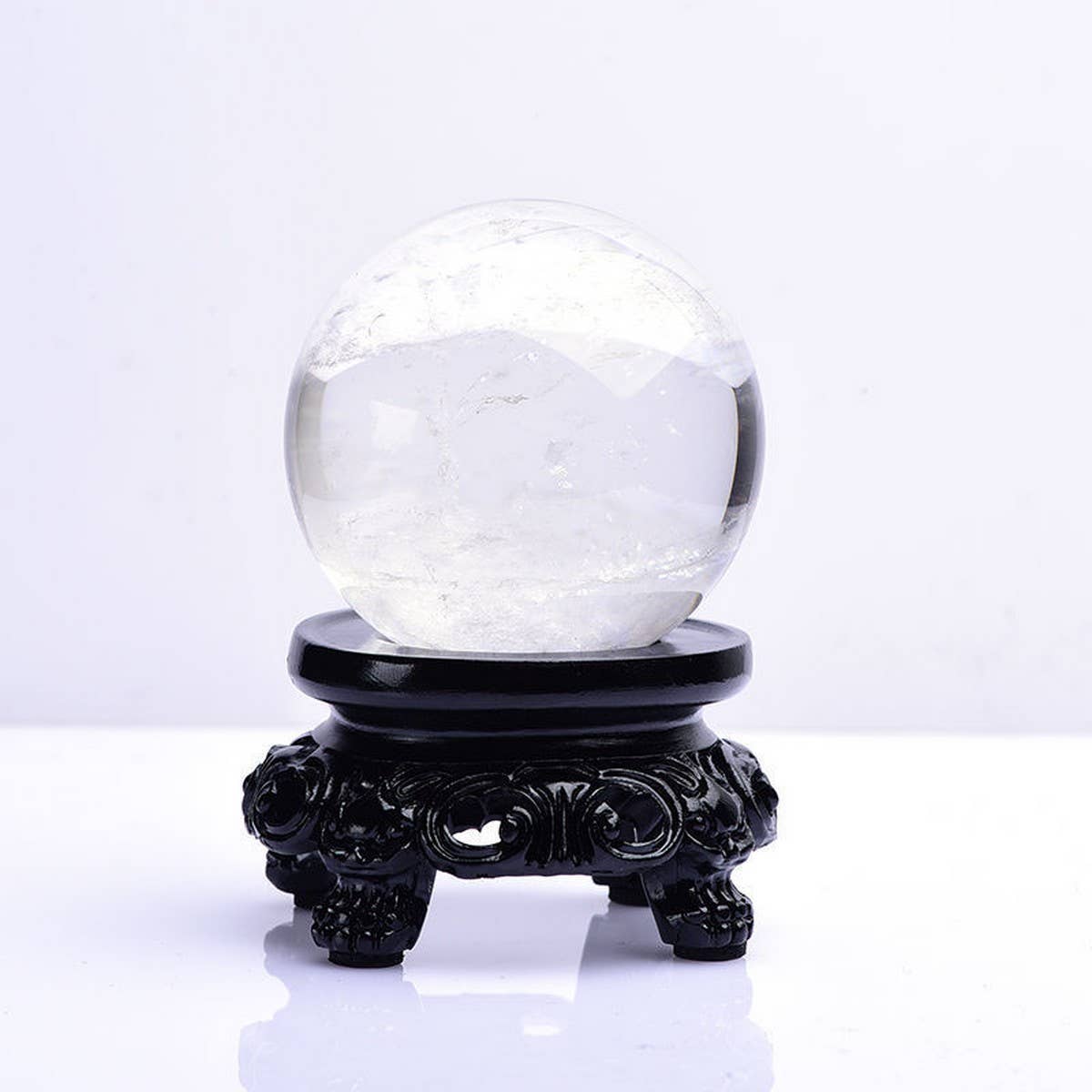 Seven-Star Clear Quartz Sphere Decor