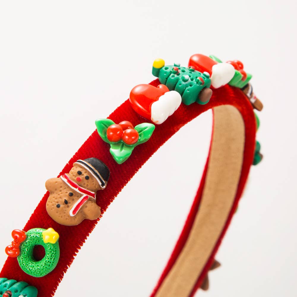 CHRISTMAS HEADBAND SIMPLE FLANNELETTE