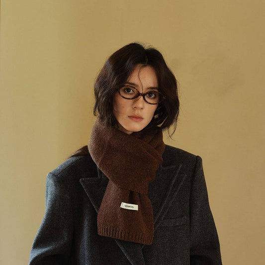 Color Dot Knit Scarf - Cozy Winter Neck Warmer