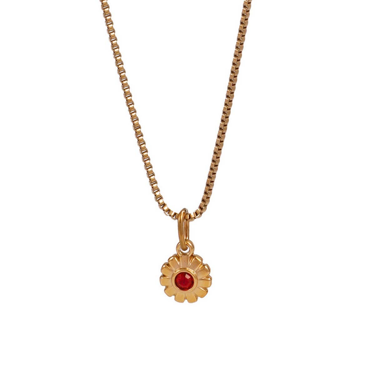 Minimalist Stainless Steel Monthly Stone Necklace