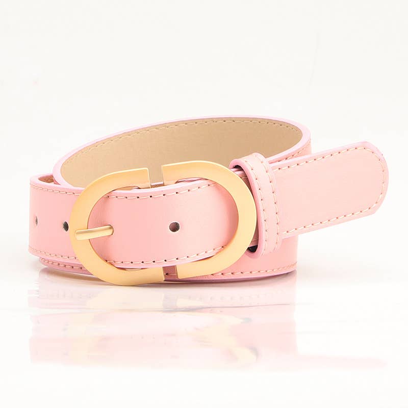 Simple waist imitation leather decorative belt
