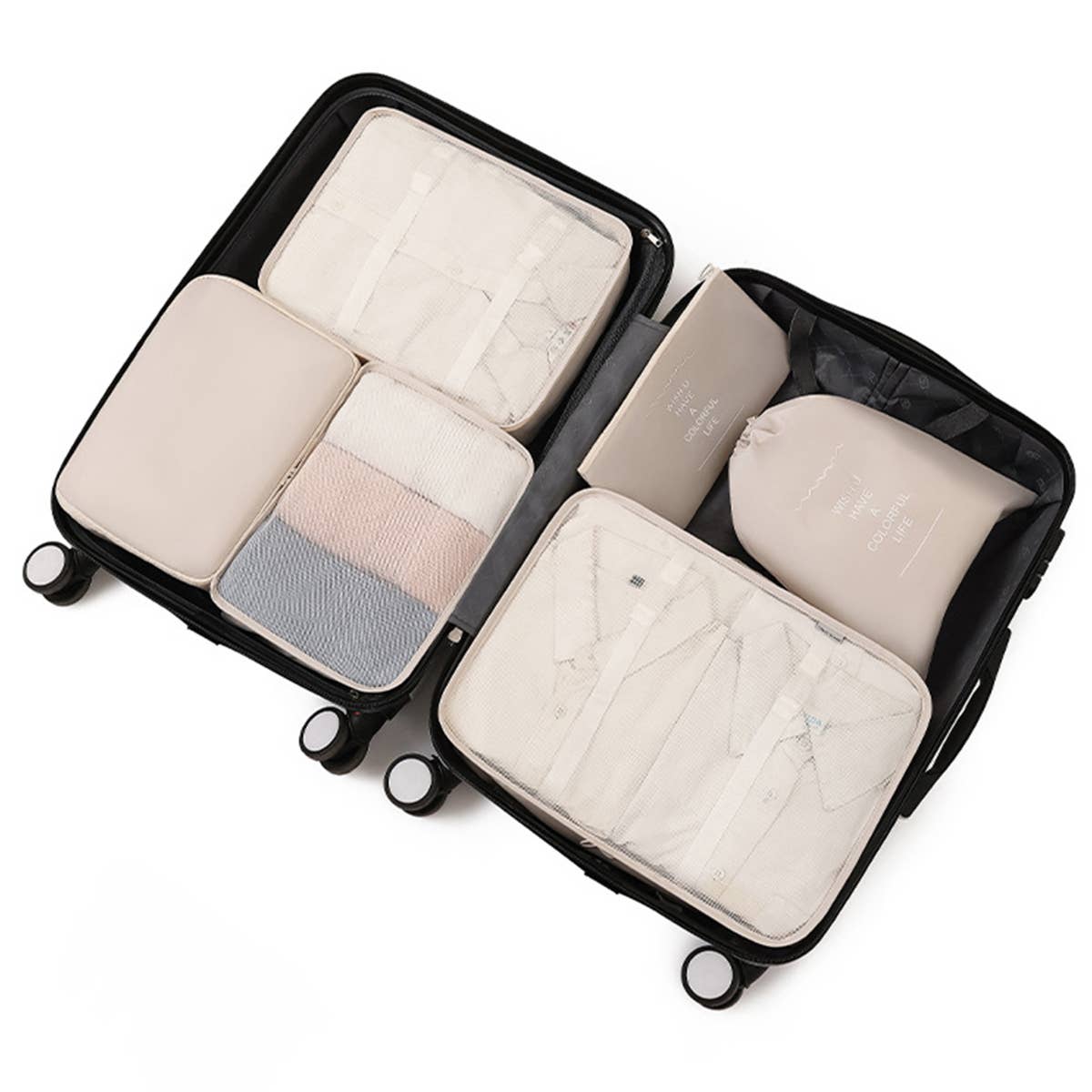 6/7-Piece Waterproof Travel Packing Cube Set_CWAB0542