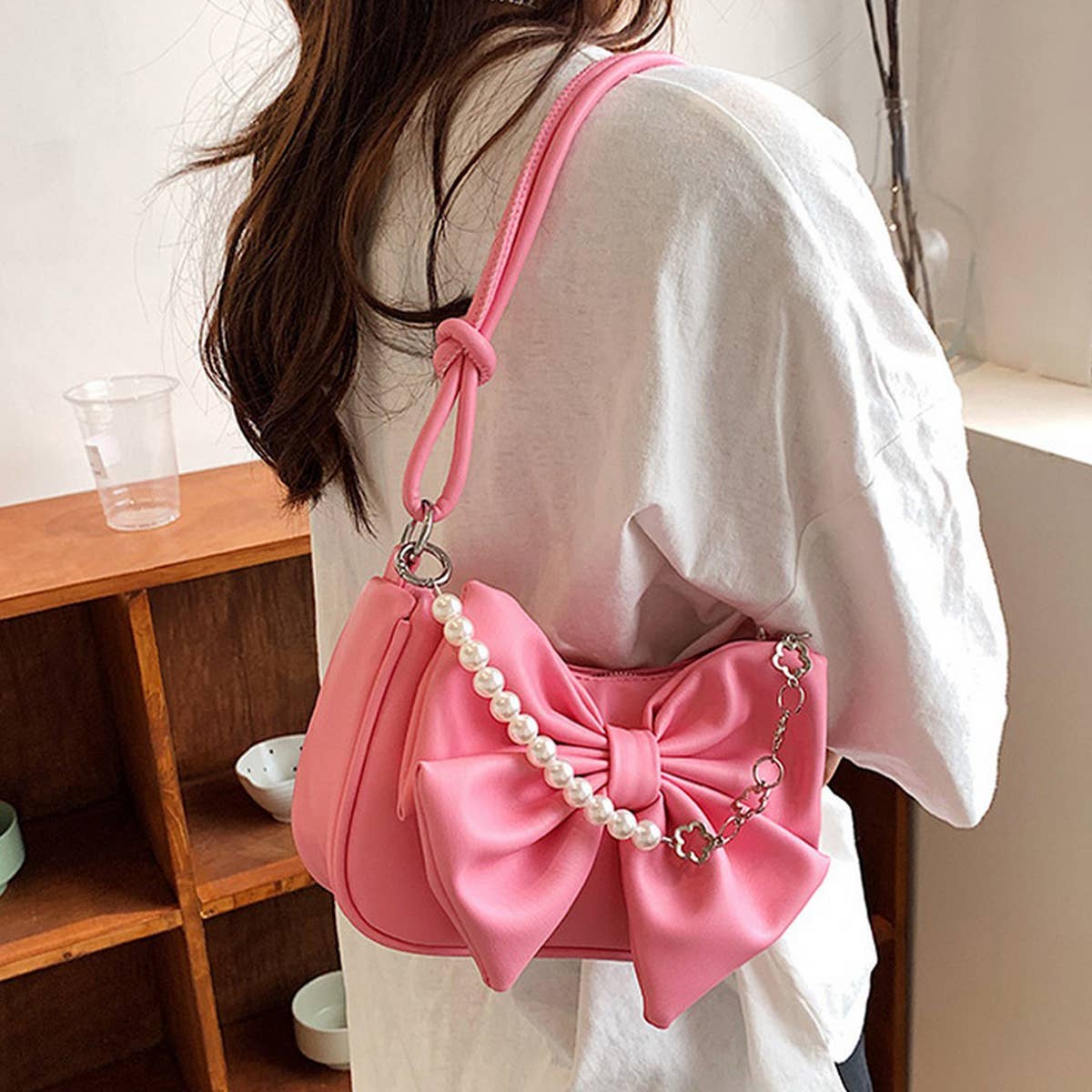 2024 SUMMER WESTERN STYLE SHOULDER BOW PEARL BAG_CWAB1914