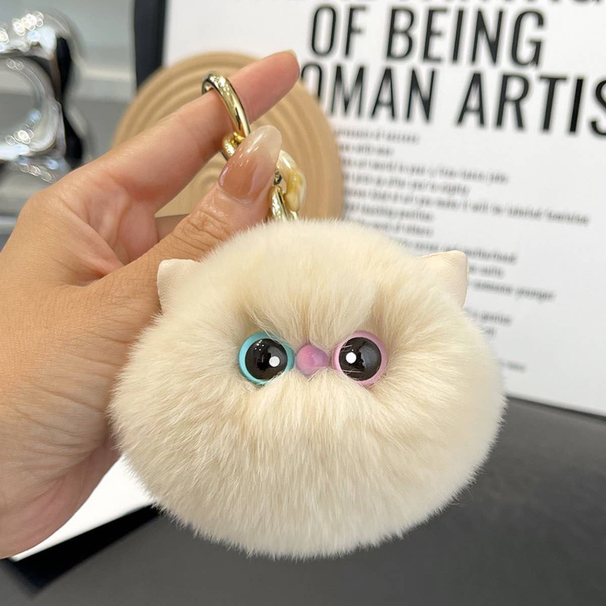 CUTE PLUSH KITTEN CAR KEYCHAIN PENDANT GIFT