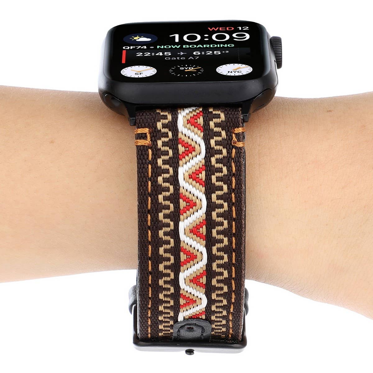 APPLE WATCH/IWATCH9 ETHNIC STYLE LEATHER STRAP_CWWW0059