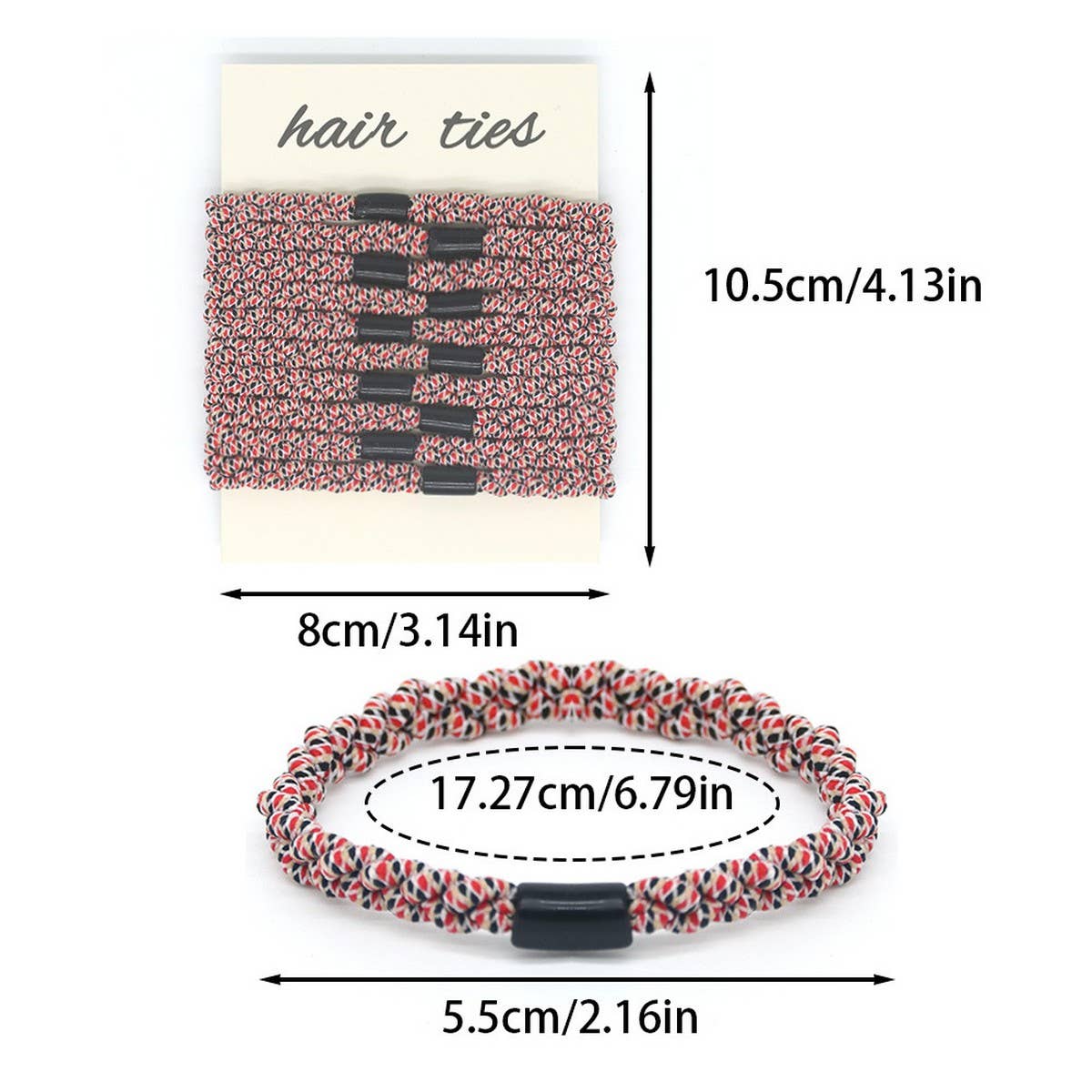 COLORBLOCK WEAVING COMMUTING HAIR SCRUNCHIES