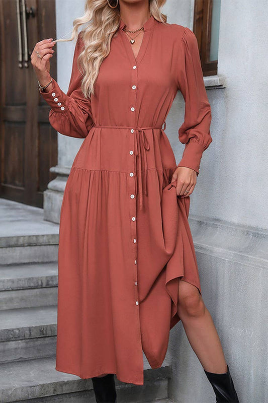 CWDMD4526_SPRING AND AUTUMN LONG SLEEVE ALL-MATCH DRESS